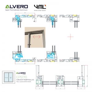 Nhôm ALVERO EPS170 – Cửa đi ép trượt Pull & Slide - Ảnh 4