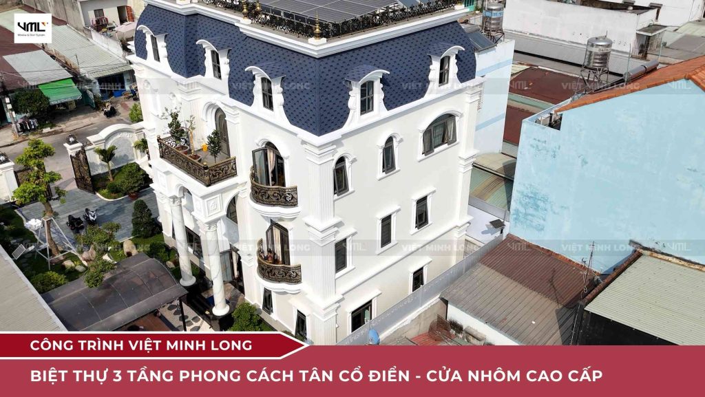 Biệt thự 3 tầng phong cách tân cổ điển