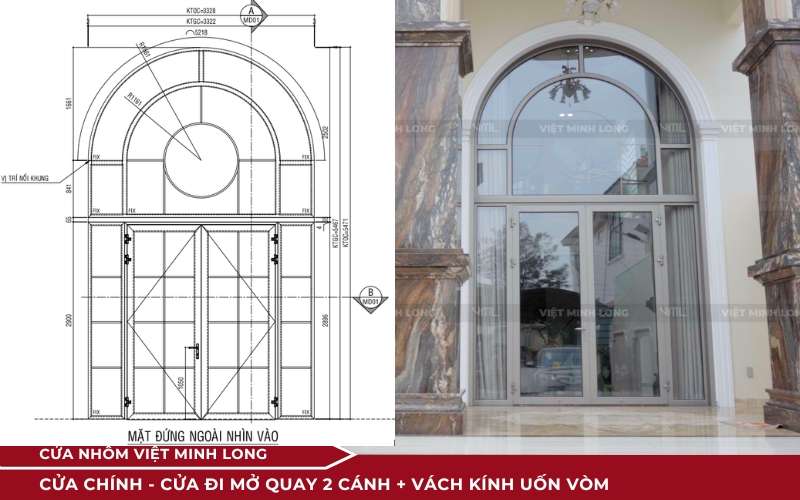 cửa biệt thự hiện đại